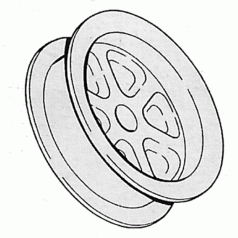 Пластиковый шкив для сушильной машины WHIRLPOOL 481952888037